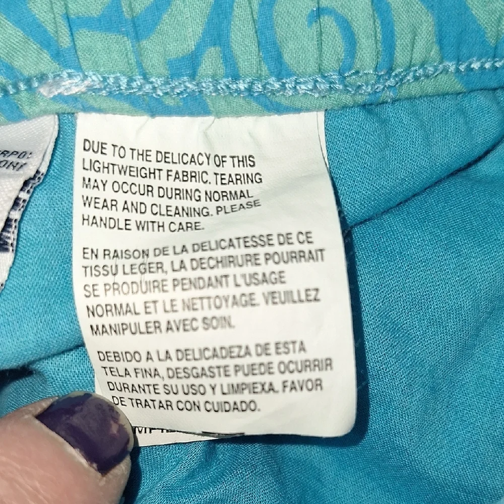 Tommy Jeans Turquoise Beaded Full Tiered Mini Skirt - L